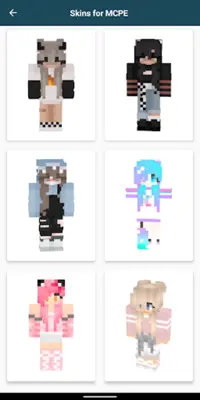 Kawaii Skins for Minecraft PE android App screenshot 0