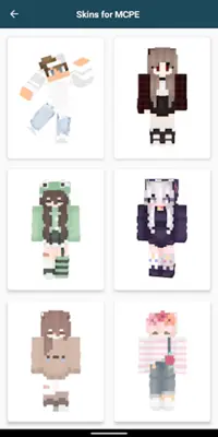 Kawaii Skins for Minecraft PE android App screenshot 1