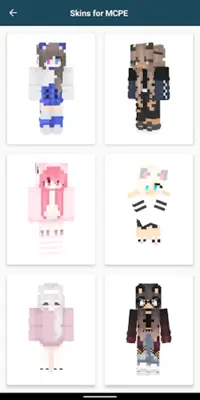 Kawaii Skins for Minecraft PE android App screenshot 2