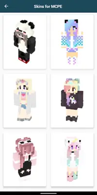 Kawaii Skins for Minecraft PE android App screenshot 4